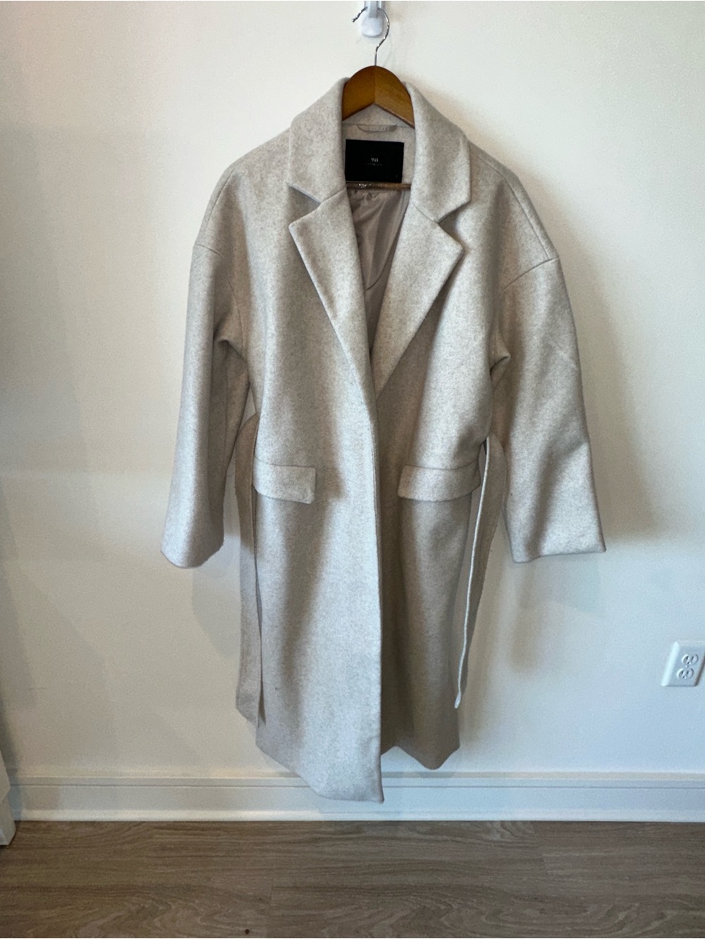 WithBlack Neutral Cream Long Coat